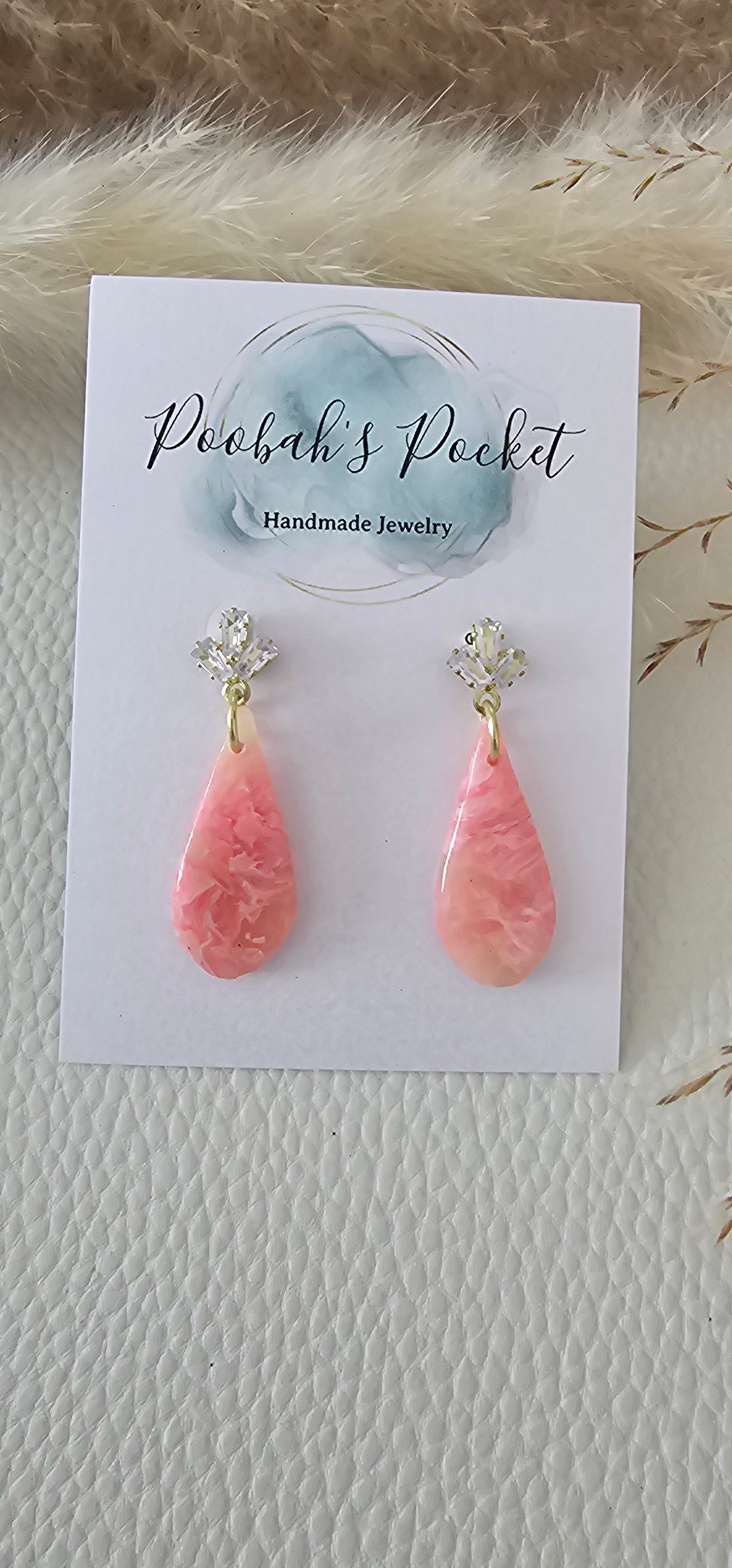 Tear drop shape earrings