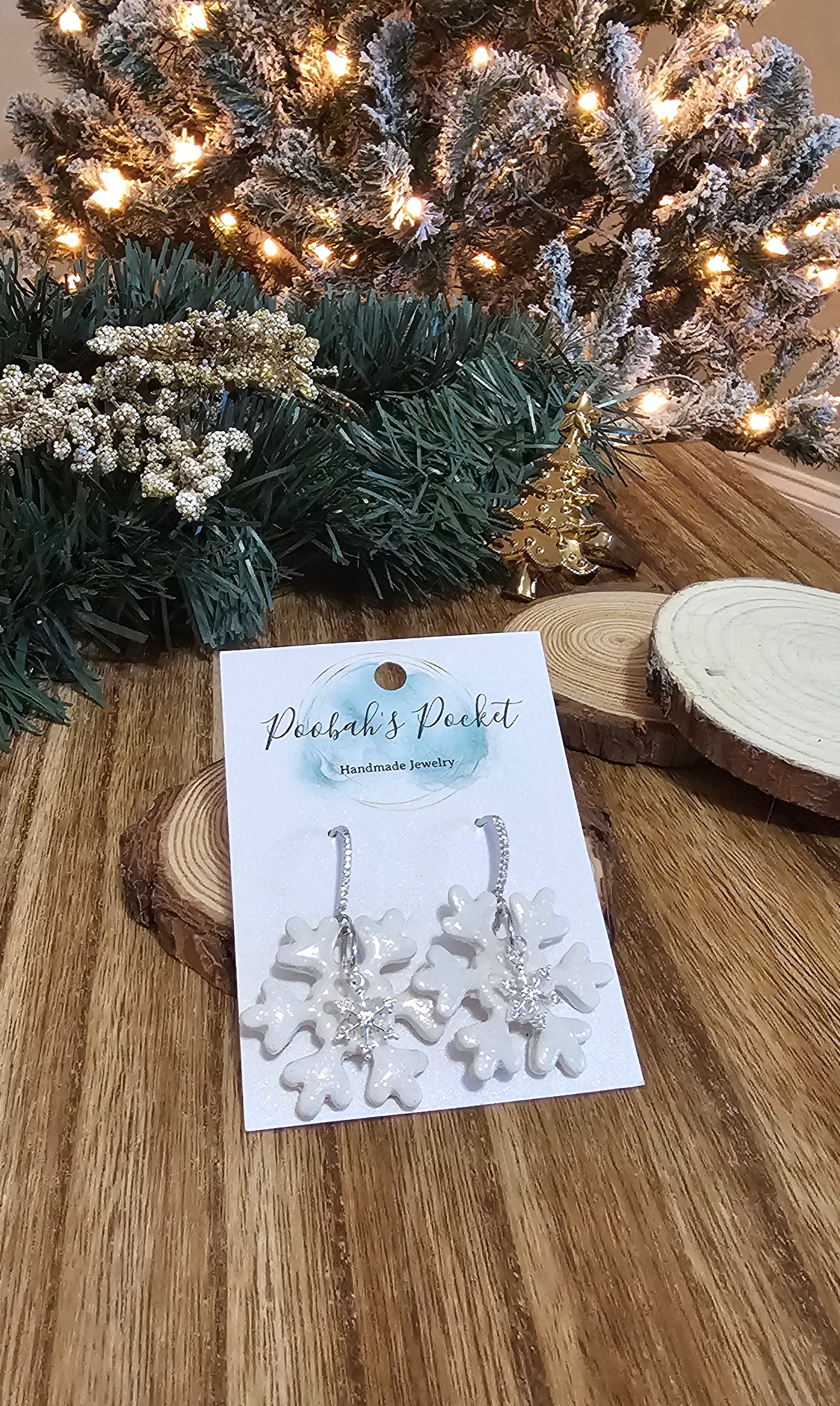 snowflake earrings