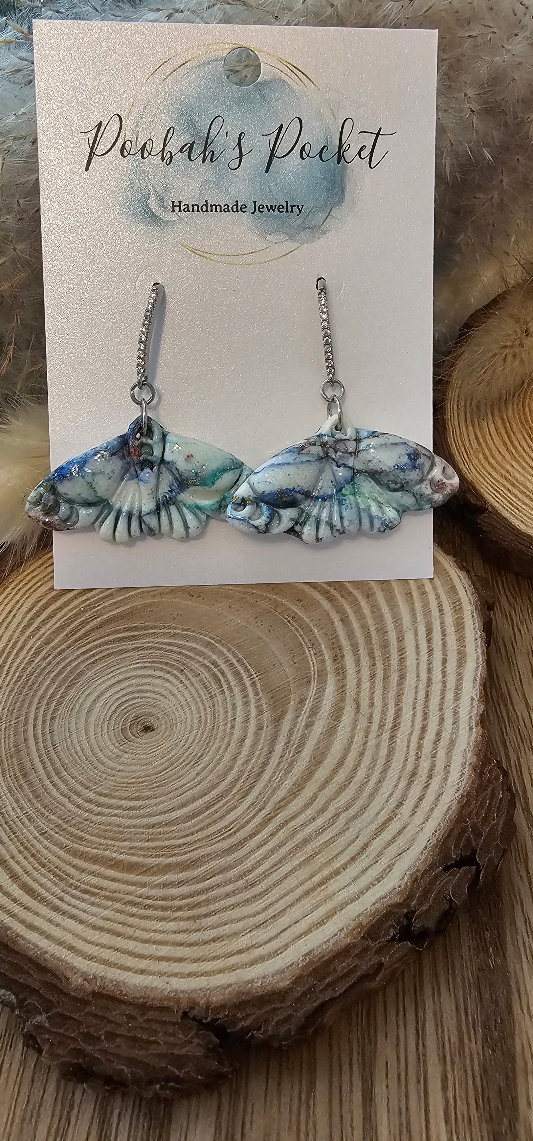 moth shape earrings