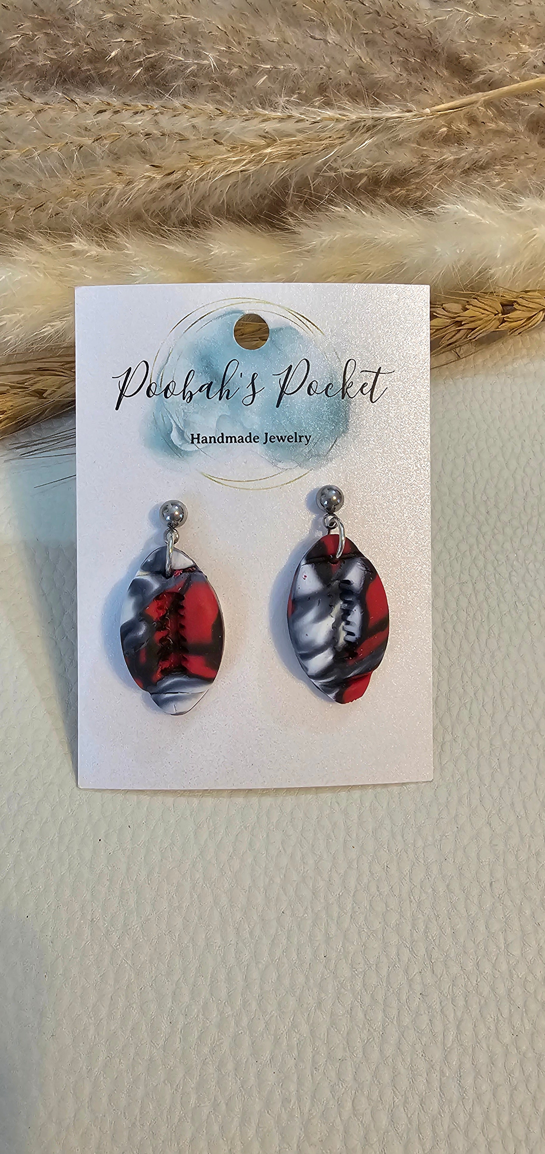 Football Shaped Earrings