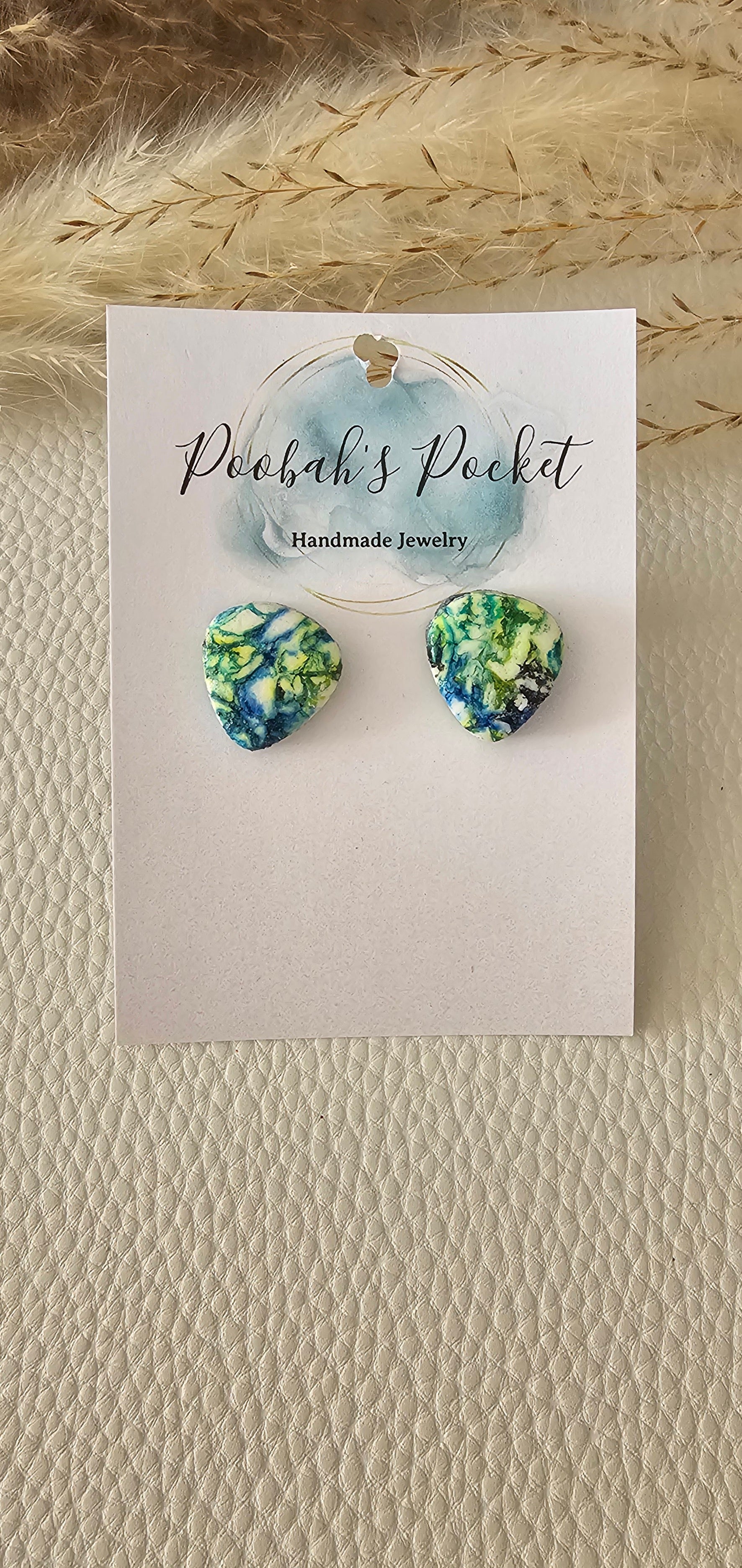 polymer clay stud earrings